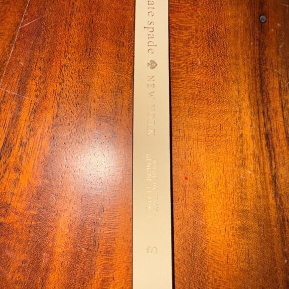 Kate Spade White Leather Bow Belt Minimalist Chic sz S main image 7